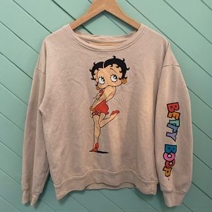 Betty Boop Tan Crewneck L